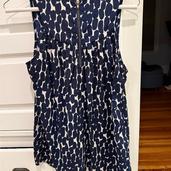 Navy Blue Patterned Tank Top - Picture 2 of 3